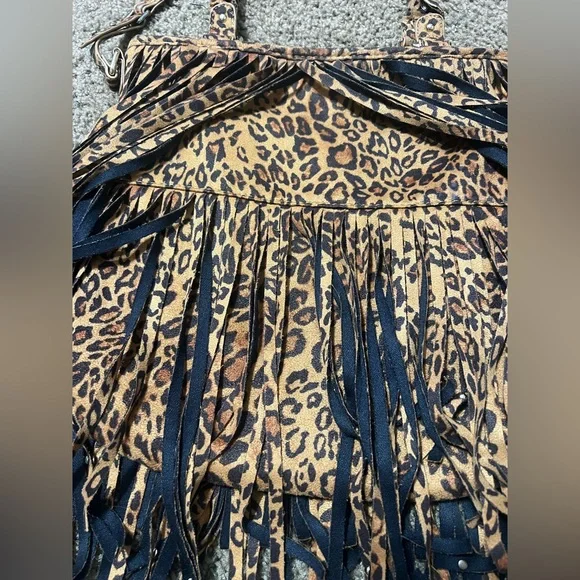 Steve Madden Leopard Print Fringe Shoulder Bag - Picture 8 of 14